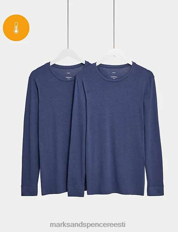 Riietus ee Marks & Spencer mehed 2pk heatgen light termiline pikkade varrukatega topp denim NZTRN4884