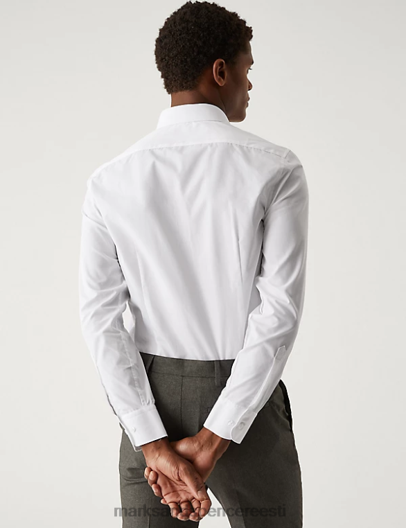 Riietus ee Marks & Spencer mehed 5pk skinny fit pikkade varrukatega särgid valge segu NZTRN6651