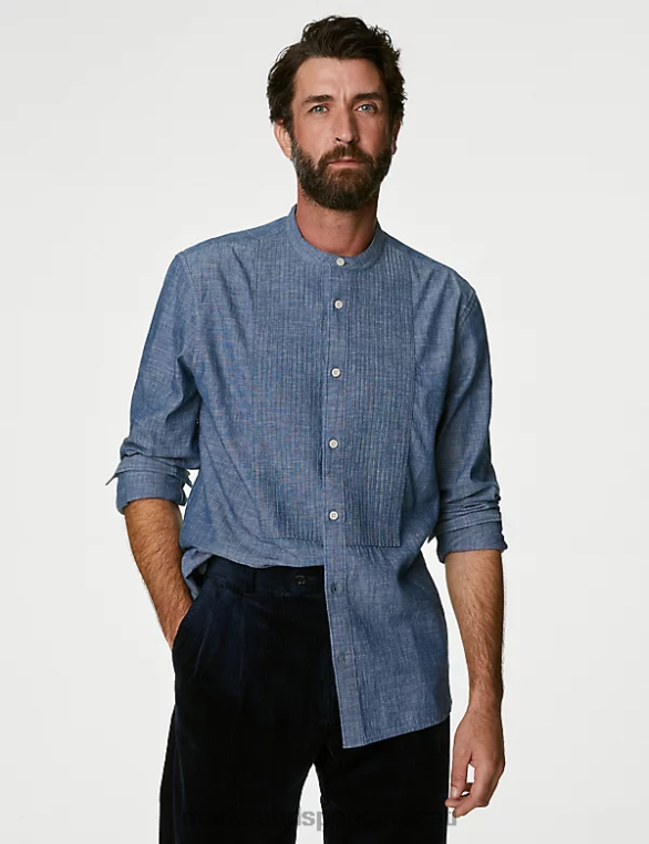 Riietus ee Marks & Spencer mehed Hyde puhtast orgaanilisest puuvillast õhtusöök chambray NZTRN4921
