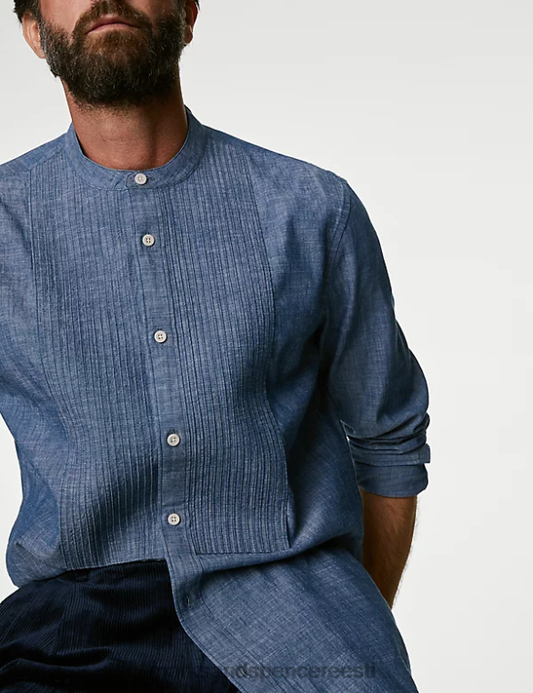 Riietus ee Marks & Spencer mehed Hyde puhtast orgaanilisest puuvillast õhtusöök chambray NZTRN4921
