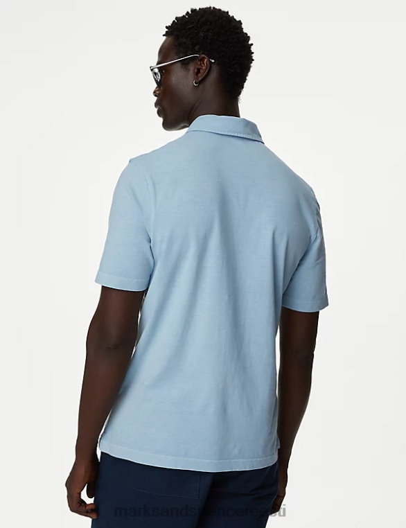 Riietus ee Marks & Spencer mehed hoyle puhas puuvillane polo kerge merevägi NZTRN5078