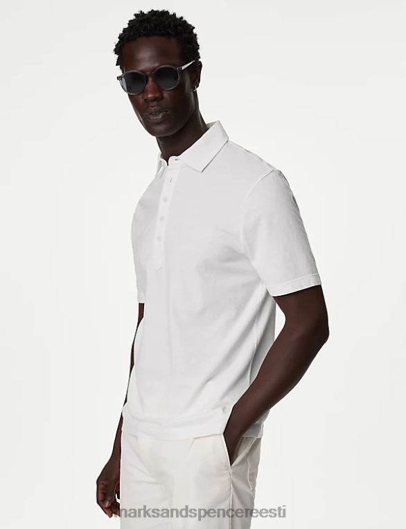 Riietus ee Marks & Spencer mehed hoyle puhas puuvillane polo valge NZTRN4769