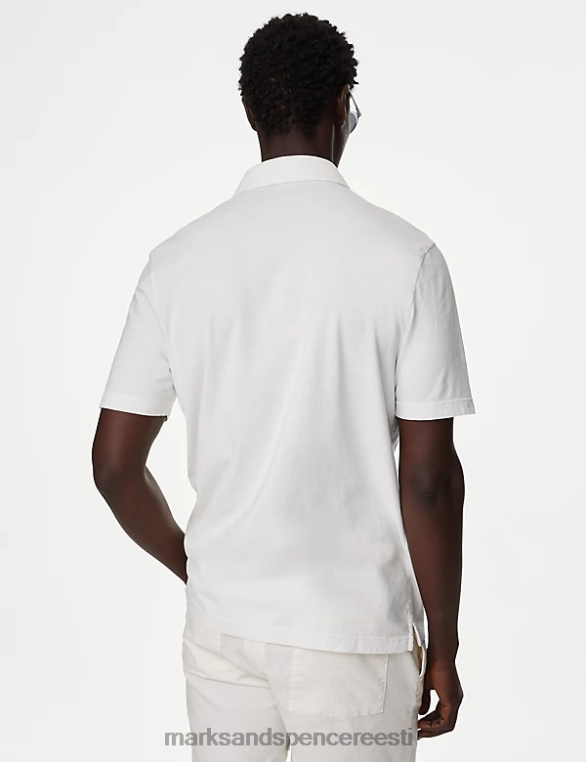 Riietus ee Marks & Spencer mehed hoyle puhas puuvillane polo valge NZTRN4769