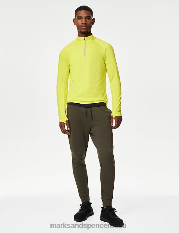 Riietus ee Marks & Spencer mehed pool lukuga pikkade varrukatega topp limeaad NZTRN6949