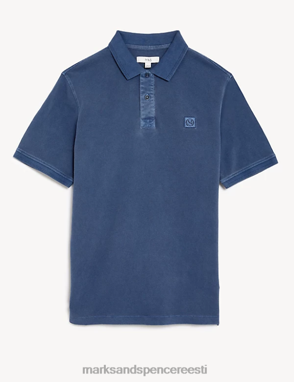 Riietus ee Marks & Spencer mehed puhtast puuvillast polosärk tume tint NZTRN7213