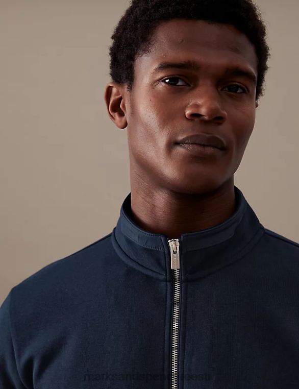 Riietus ee Marks & Spencer mehed puuvillasegu dressipluus tume merevägi NZTRN7112