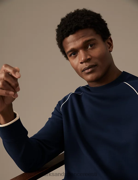 Riietus ee Marks & Spencer mehed puuvillasegu kleit kaelusega tume tint NZTRN6256