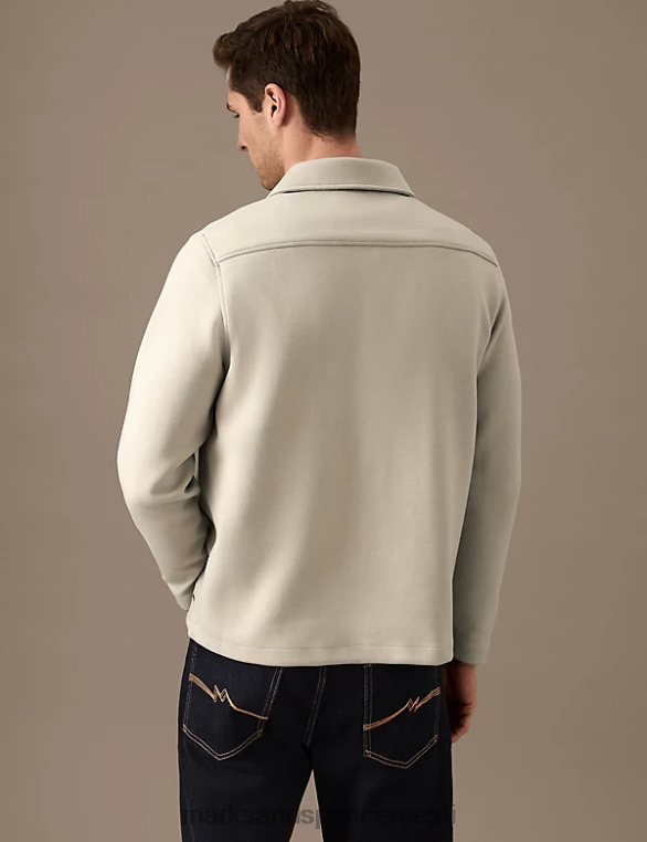Riietus ee Marks & Spencer mehed puuvillasegu pealissärk kivi NZTRN6575