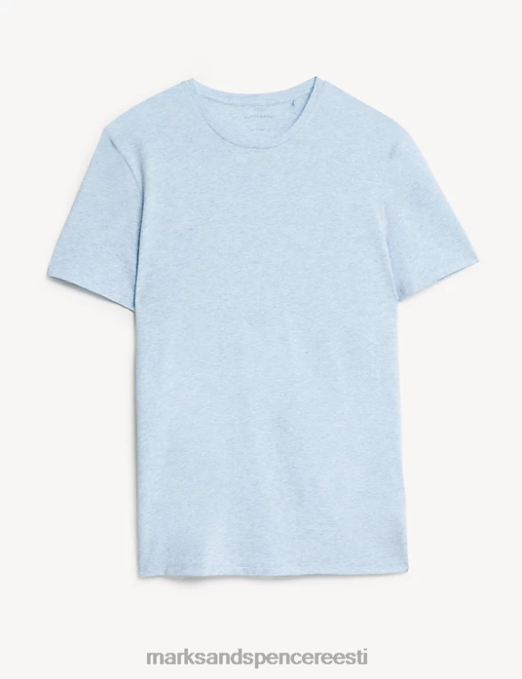 Riietus ee Marks & Spencer mehed supima puuvillasegu t-särgivest sinine mergel NZTRN5552