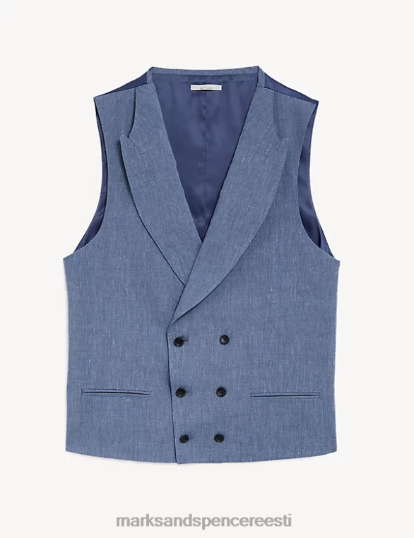 Riietus ee Marks & Spencer mehed Itaalia linane imevest chambray NZTRN5544