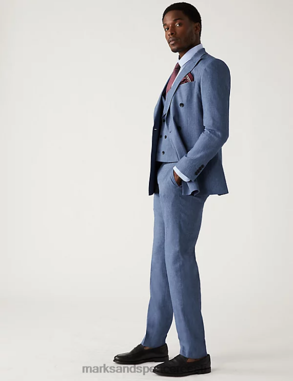 Riietus ee Marks & Spencer mehed Itaalia linane imevest chambray NZTRN5544