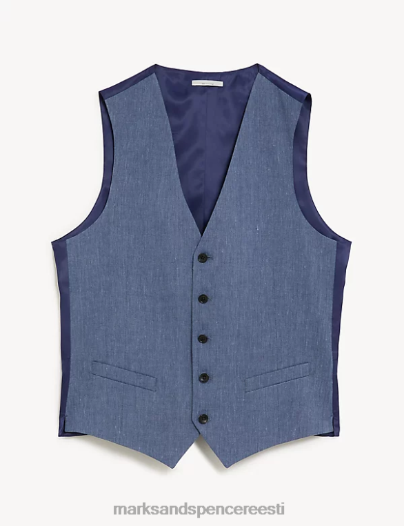 Riietus ee Marks & Spencer mehed Itaalia linane imevest chambray NZTRN6227
