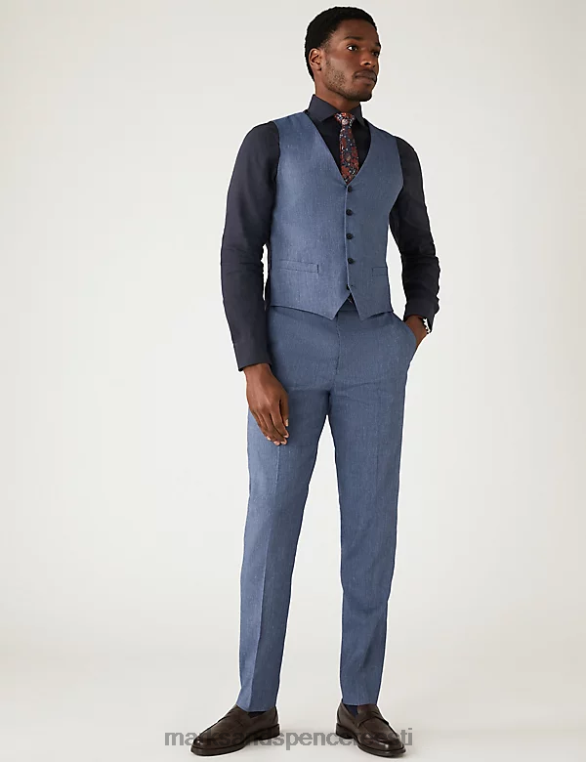 Riietus ee Marks & Spencer mehed Itaalia linane imevest chambray NZTRN6227