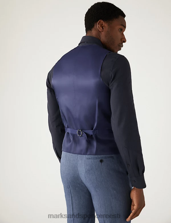 Riietus ee Marks & Spencer mehed Itaalia linane imevest chambray NZTRN6227