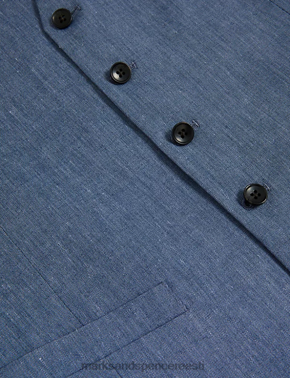 Riietus ee Marks & Spencer mehed Itaalia linane imevest chambray NZTRN6227