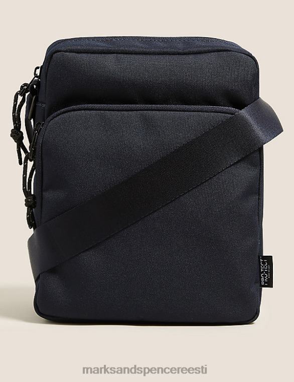 tarvikud ee Marks & Spencer mehed taaskasutatud polüesterpro-tect cross body kott merevägi NZTRN6155