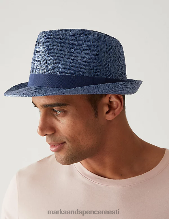 tarvikud ee Marks & Spencer mehed tekstureeritud trilby tume merevägi NZTRN5646