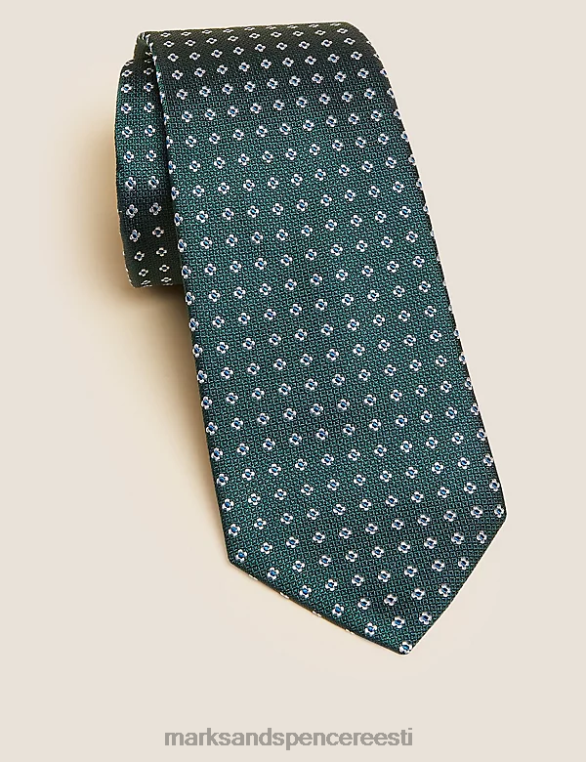 tarvikud ee Marks & Spencer mehed foulard puhtast siidist lips roheline NZTRN5933