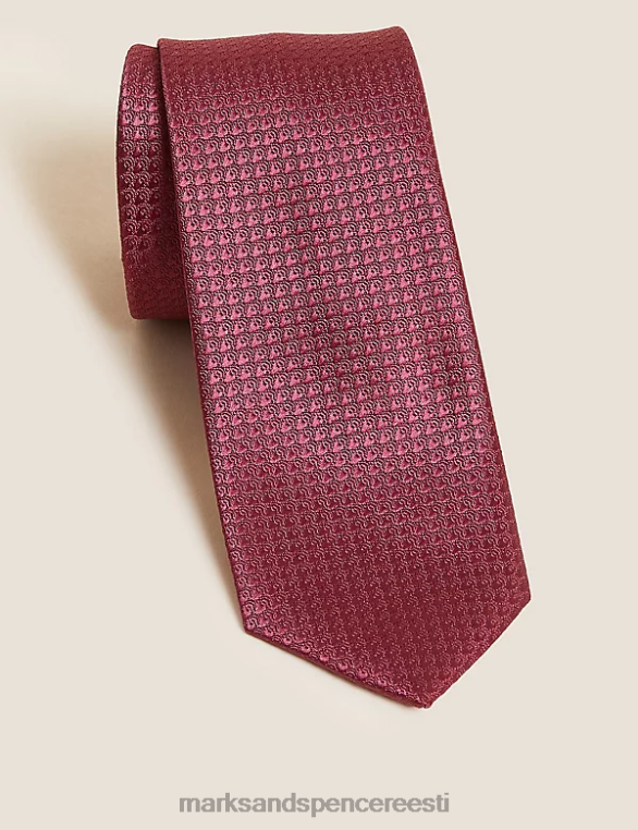 tarvikud ee Marks & Spencer mehed kõhn geomeetriline lips Burgundia NZTRN5839