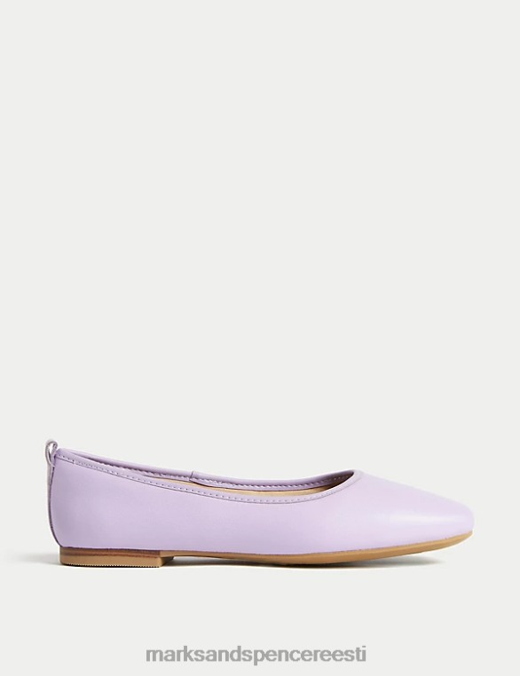 jalatsid ee Marks & Spencer naised nahast balletipumbad keskmine lilla NZTRN914