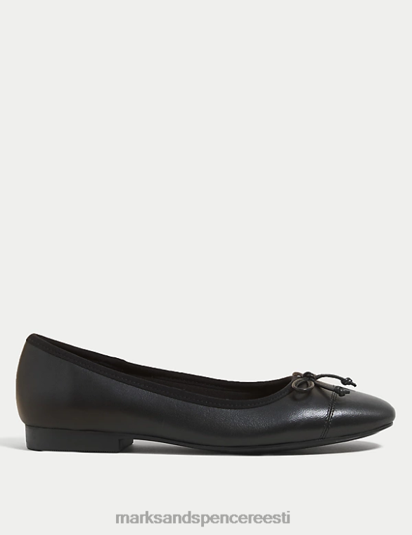jalatsid ee Marks & Spencer naised nahast vibu balletipumbad must segu NZTRN1696