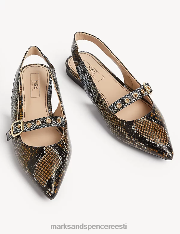 jalatsid ee Marks & Spencer naised Croc pandlaga terava otsaga kingad pruun segu NZTRN2569