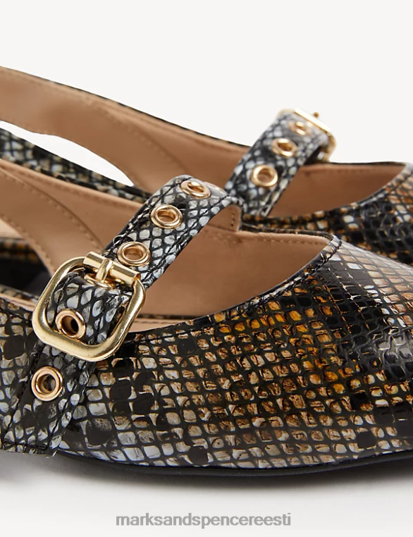 jalatsid ee Marks & Spencer naised Croc pandlaga terava otsaga kingad pruun segu NZTRN2569