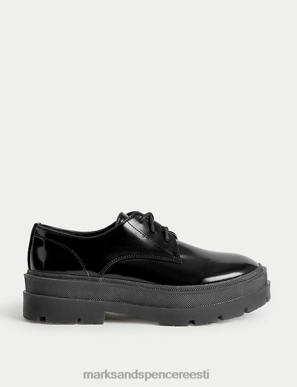 jalatsid ee Marks & Spencer naised tursked pits-up flatform brogues must NZTRN1997