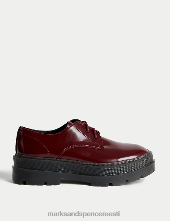 jalatsid ee Marks & Spencer naised tursked pits-up flatform brogues veini NZTRN1674