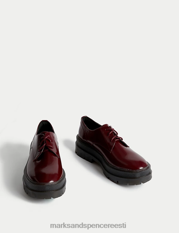jalatsid ee Marks & Spencer naised tursked pits-up flatform brogues veini NZTRN1674