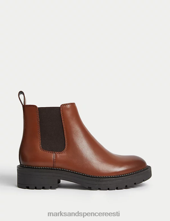 jalatsid ee Marks & Spencer naised laia istuvusega nahast chelsea saapad tan NZTRN2188