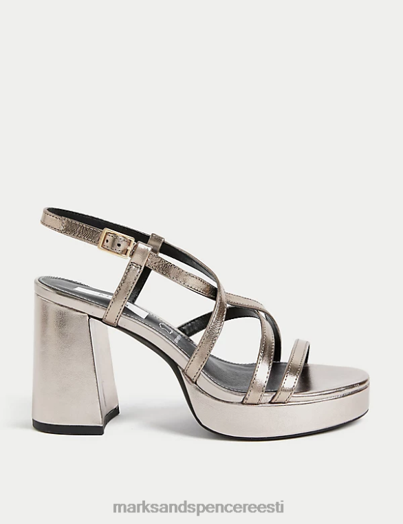 jalatsid ee Marks & Spencer naised rihmaga platvormiga sandaalid metallist NZTRN2838