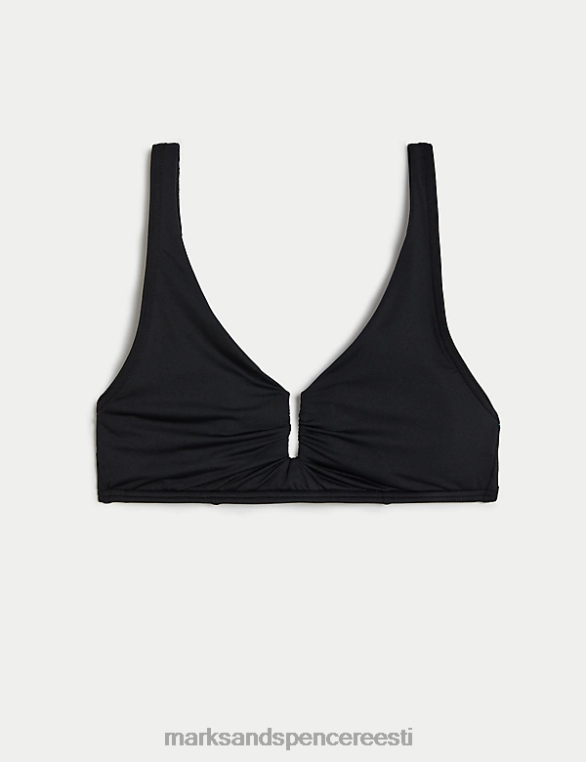Riietus ee Marks & Spencer naised U-traadist v-kaelusega bikiinitops must NZTRN248