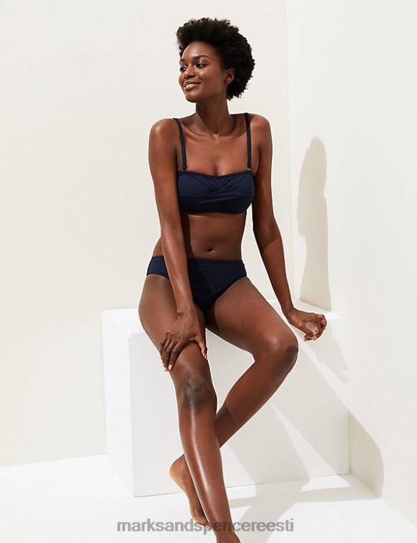 Riietus ee Marks & Spencer naised polsterdatud bandeau bikiinitops merevägi NZTRN1833