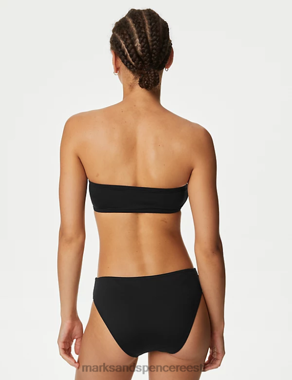 Riietus ee Marks & Spencer naised polsterdatud bandeau bikiinitops must NZTRN1704