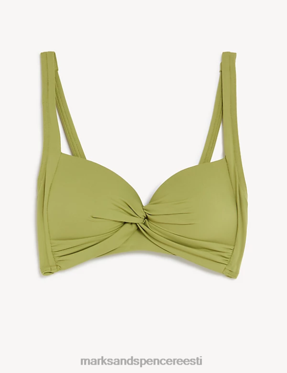 Riietus ee Marks & Spencer naised polsterdatud sukelduvad bikiinid keskmine roheline NZTRN3433