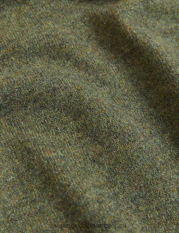 Riietus ee Marks & Spencer naised puhtast kašmiirist kaelusega kampsun khaki mergel NZTRN3507