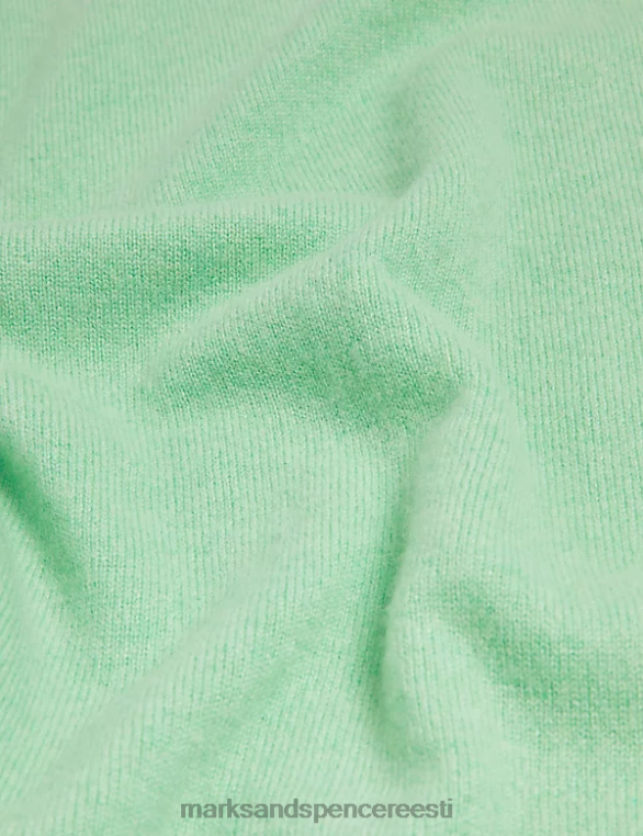 Riietus ee Marks & Spencer naised puhtast kašmiirist kaelusega kampsun värske piparmünt NZTRN3508