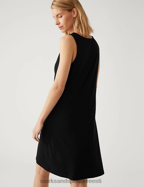 Riietus ee Marks & Spencer naised jersey ümarkaelusega mini uisutajakleit must NZTRN2882