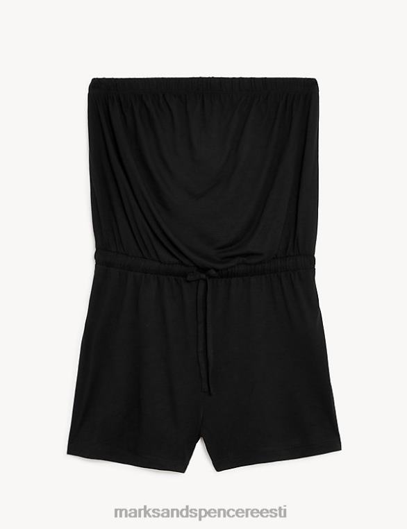 Riietus ee Marks & Spencer naised jersey pingutusnööriga varrukateta mängukostüüm must NZTRN556