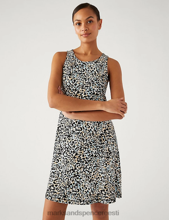 Riietus ee Marks & Spencer naised jersey trükitud mini kiikkleit looduslik segu NZTRN1570