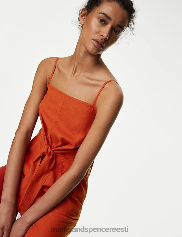 Riietus ee Marks & Spencer naised linase rikkaliku lipsudetailidega kombinesoon vask NZTRN2824