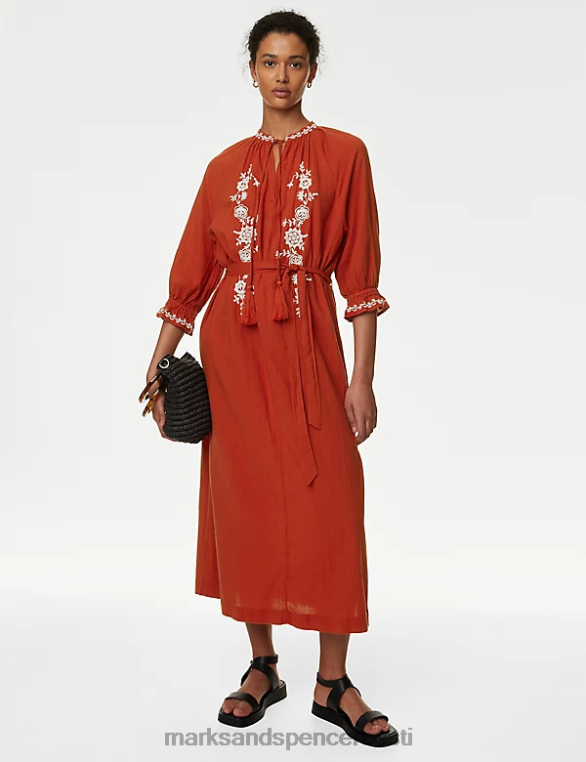 Riietus ee Marks & Spencer naised puhas puuvillane rand varjab kaftan vask NZTRN1798