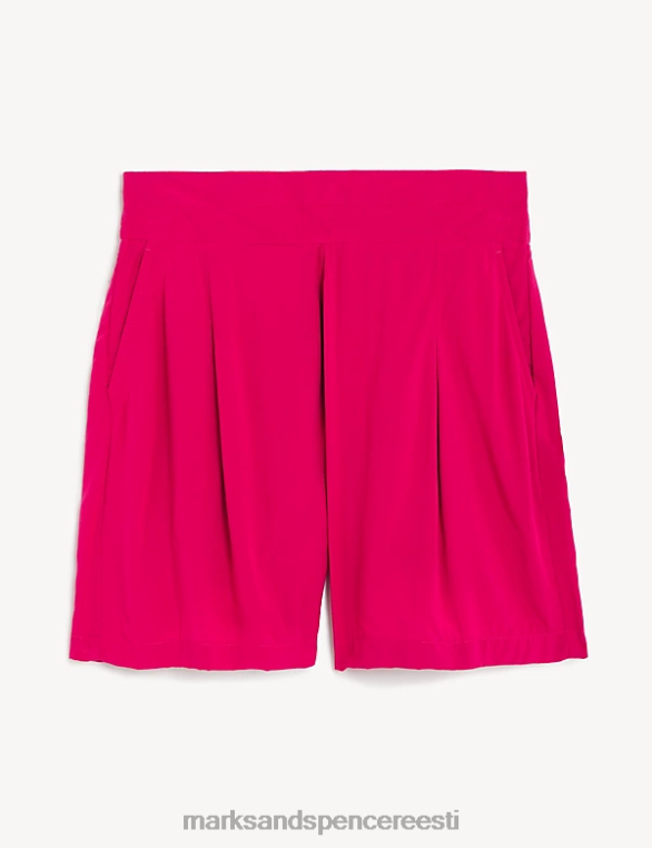 Riietus ee Marks & Spencer naised kõrge vöökohaga volditud esipüksid fuksia NZTRN28