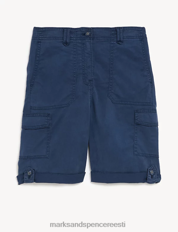 Riietus ee Marks & Spencer naised lyocell rich cargo tee värvitud lühikesed püksid merevägi NZTRN570