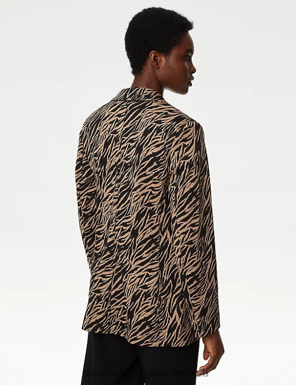Riietus ee Marks & Spencer naised jersey loomamustriga bleiser pruun segu NZTRN843