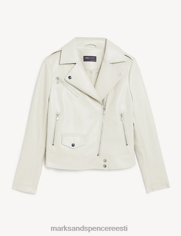 Riietus ee Marks & Spencer naised kunstnahast biker jope neutraalne NZTRN405