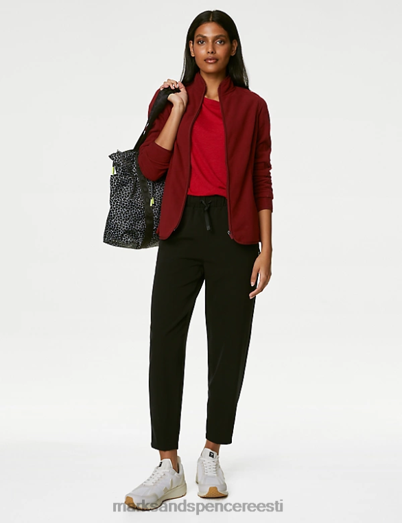 Riietus ee Marks & Spencer naised lehtri kaelaga fliis tumepunane NZTRN2253