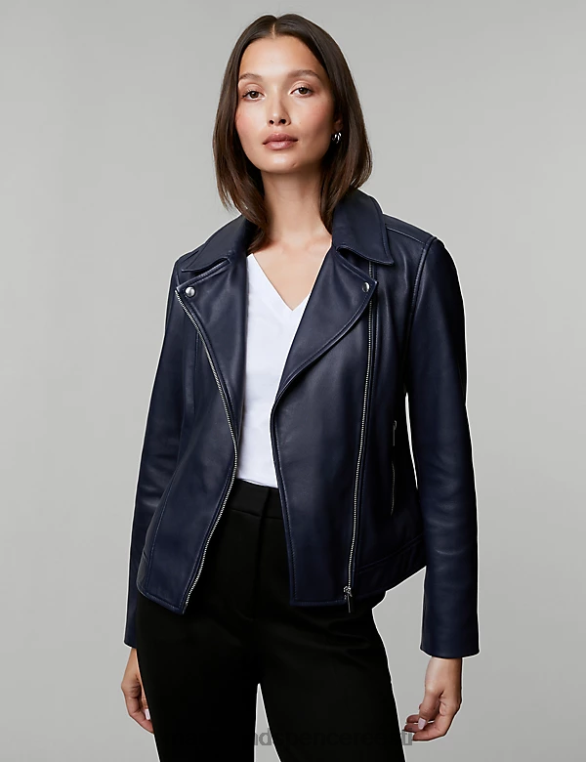 Riietus ee Marks & Spencer naised nahast biker jope merevägi NZTRN1473