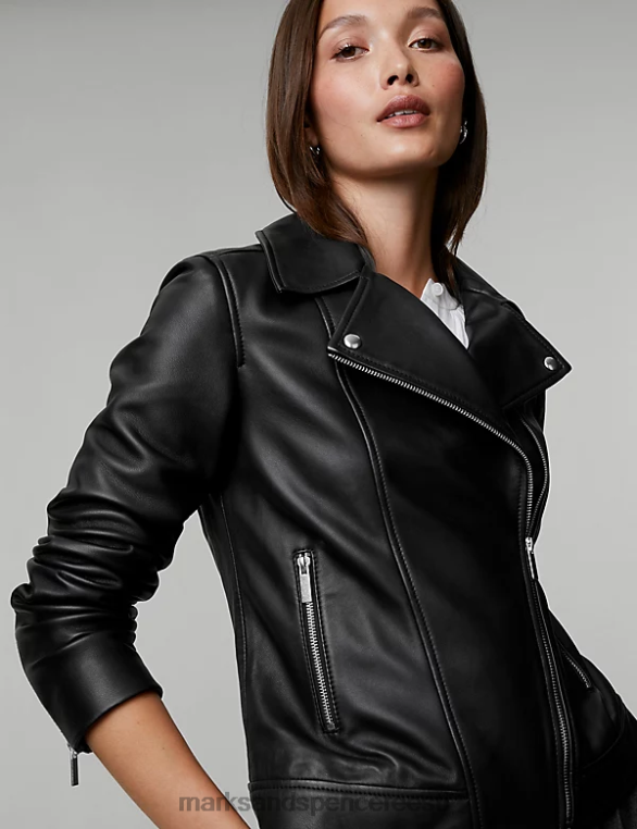 Riietus ee Marks & Spencer naised nahast biker jope must NZTRN1142